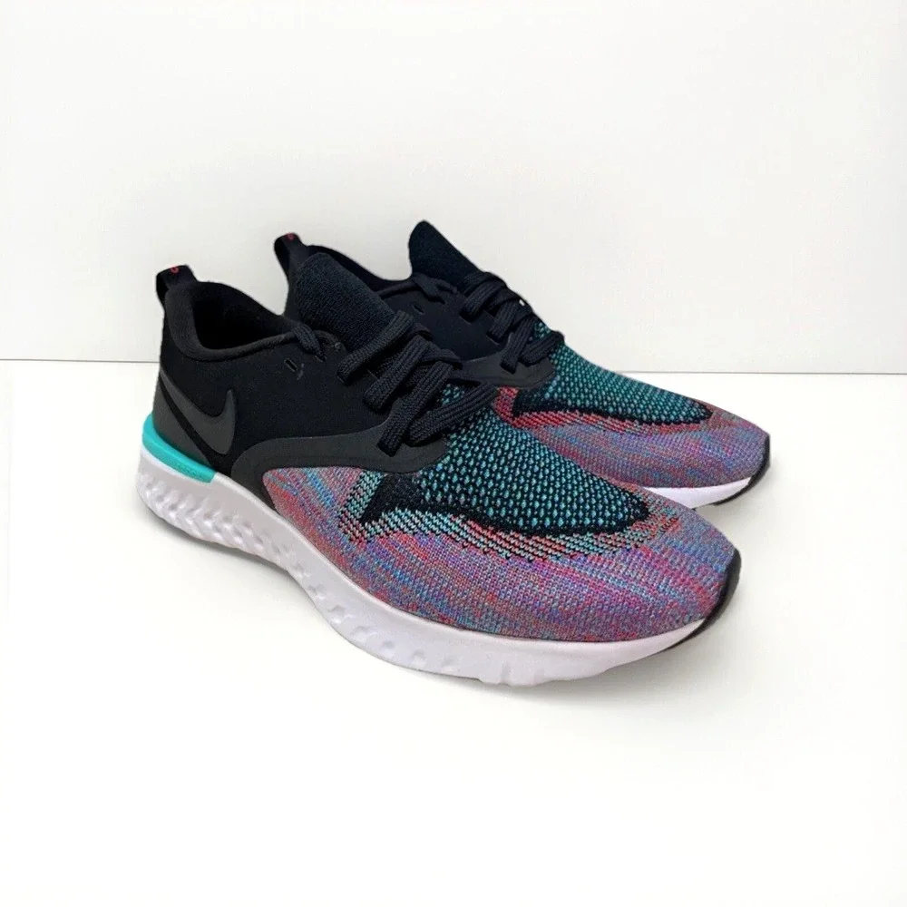 Nike Odyssey React 2 Flyknit Hyper Jade Sz 7 EU 38 Running Sneakers Shoes Teal